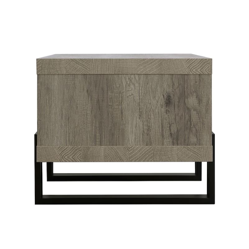Living Room Coffee Table With Shelf in Grey