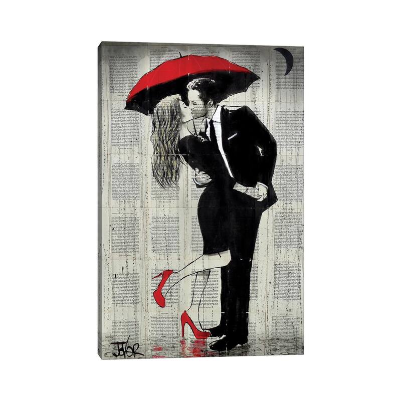 iCanvas "The Kissing Rain" by Loui Jover Canvas Print