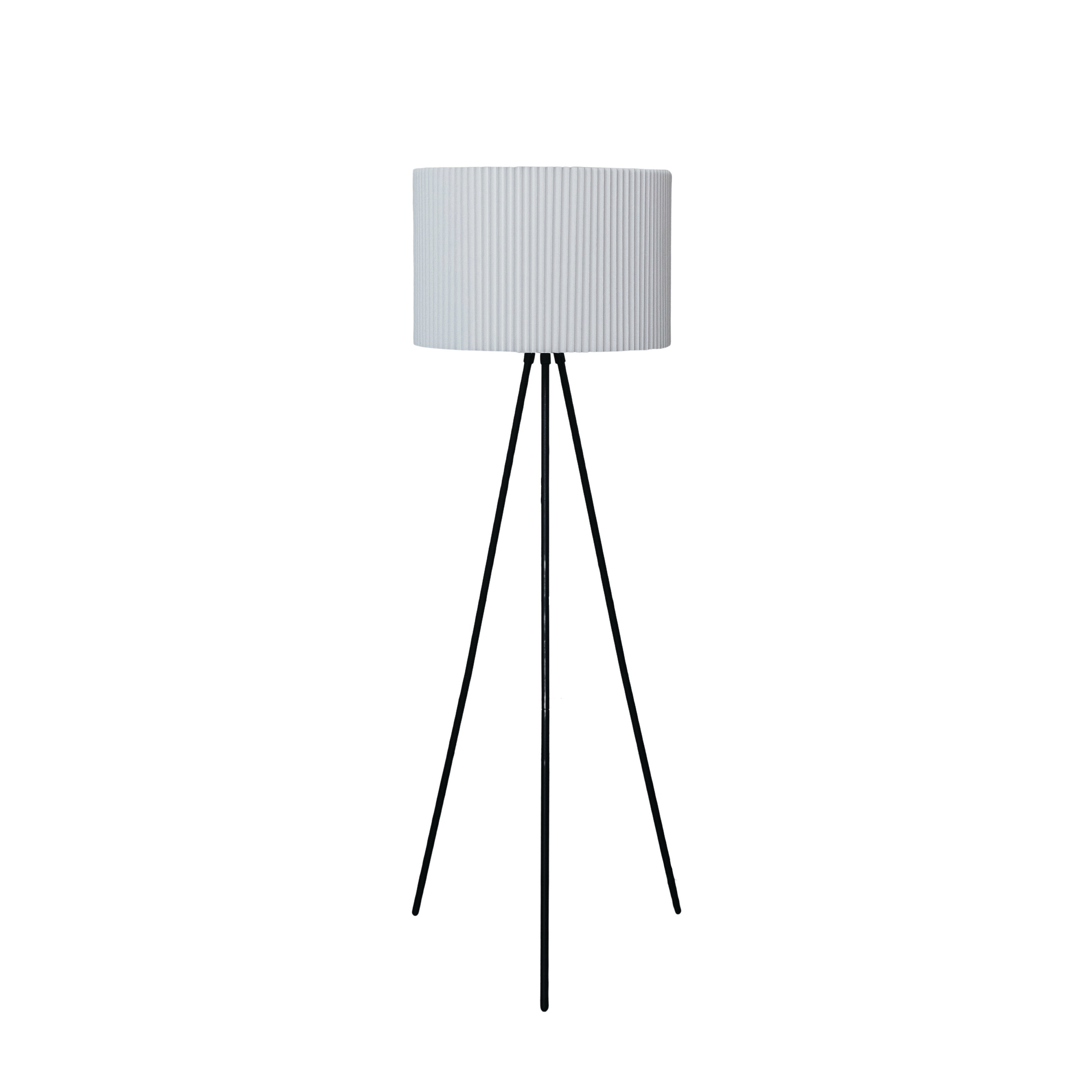 Metal Floor Lamp with Jute Shade
