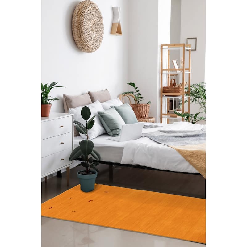 Kashkuli Gabbeh Gold Rug 2'6" x 7'9" - 2'6 x 7'9
