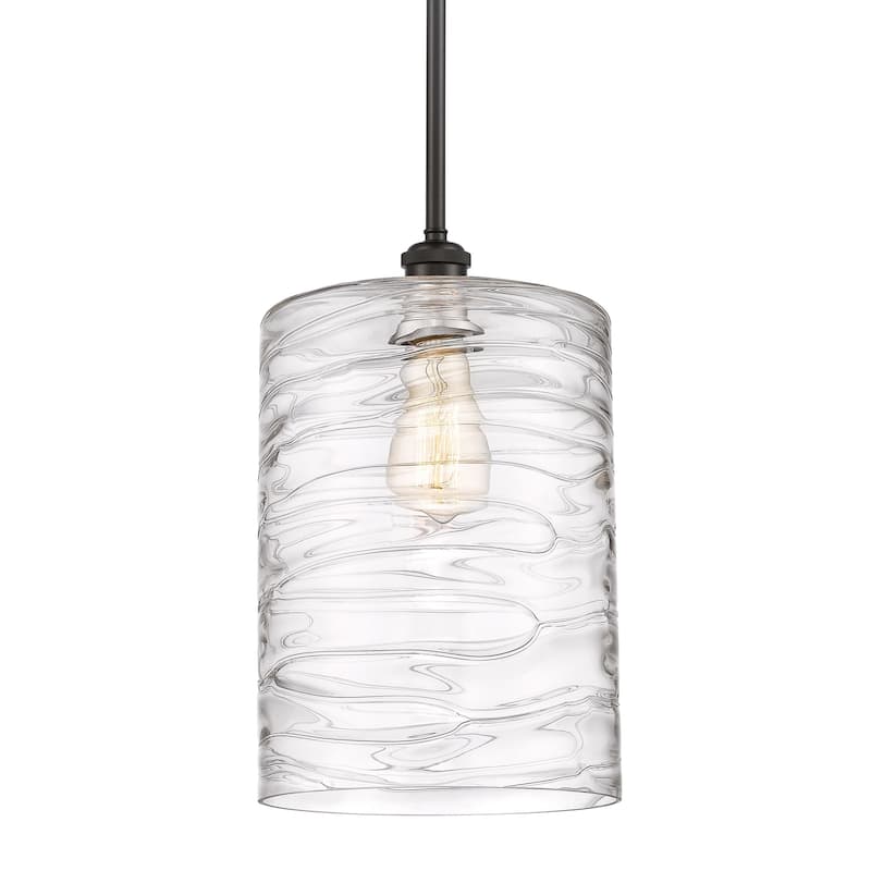 Innovations Lighting 516-1S-14-9-L Cobbleskill Pendant Cobbleskill 9" - Deco Swirl / Oil Rubbed Bronze
