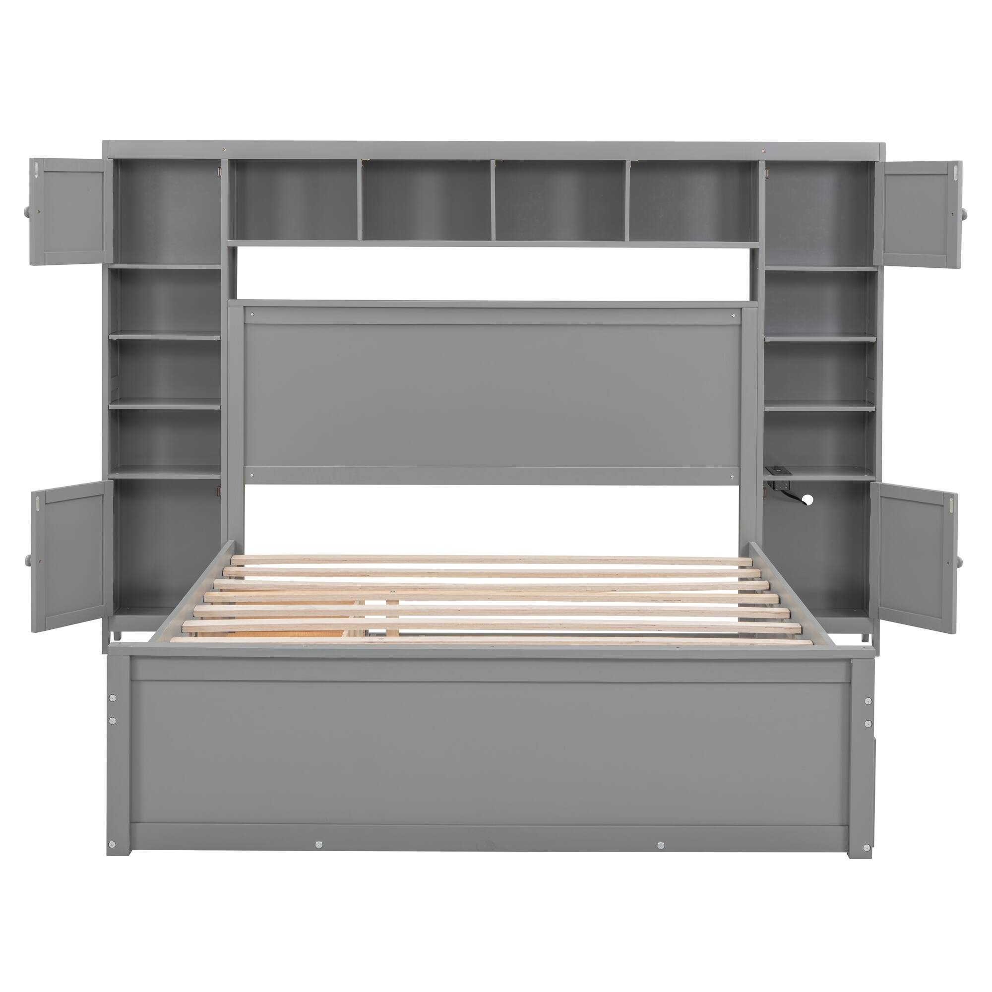 Queen Bed Frame Drawers/Shelf/Socket Multifunctional Storage Platform