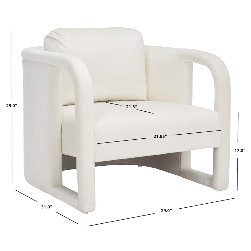 SAFAVIEH Leonie Accent Chair - 29" W x 31" D x 25" H - 29"W x 31"D x 25"H