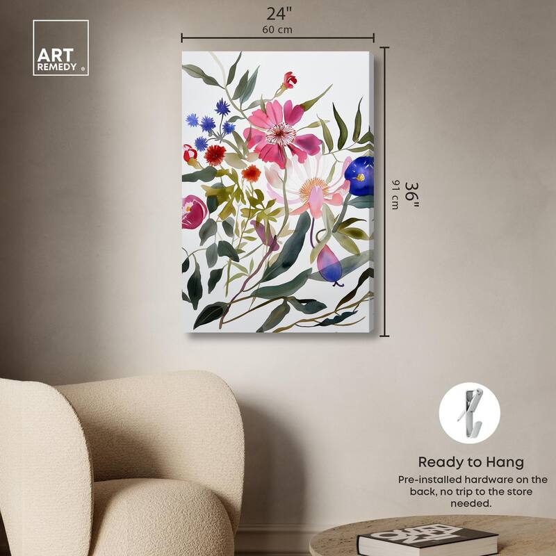 Watery Petals I Canvas by Art Remedy, Gallery Wrapped