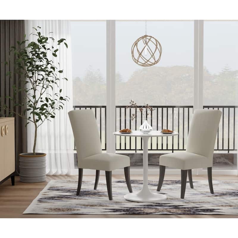 Marble Top Pedestal Dining Table with Round Base - 30" - White