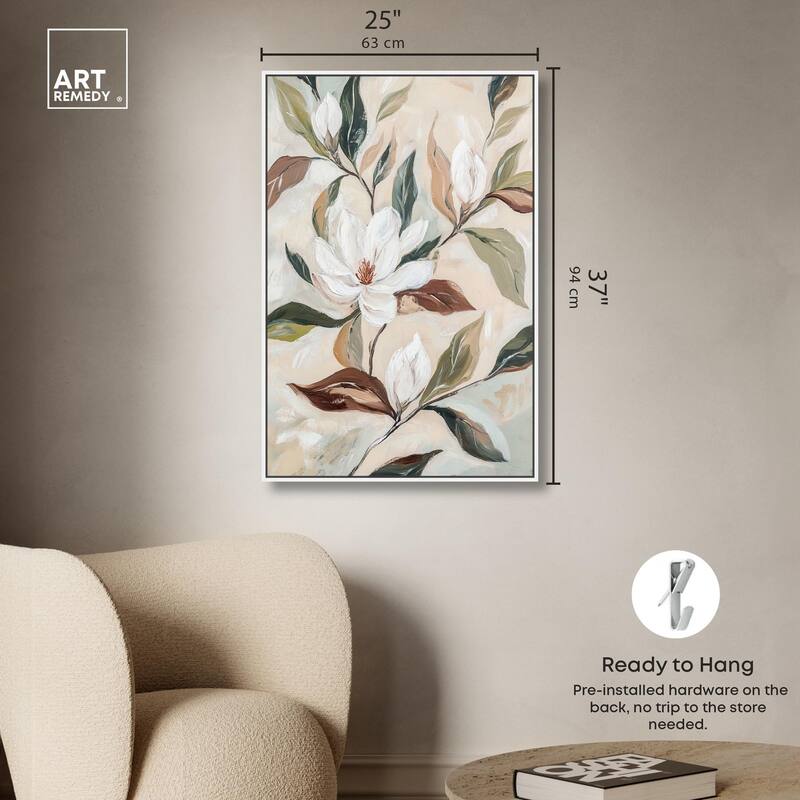 Soft Magnolia I Canvas by Art Remedy