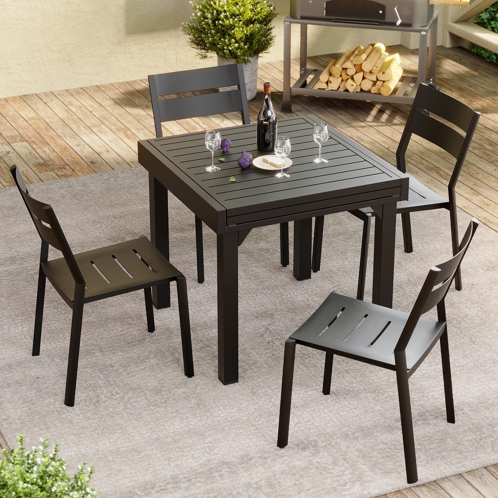 Outdoor All-Weather Aluminum Stackable Dining Chairs - See Picture