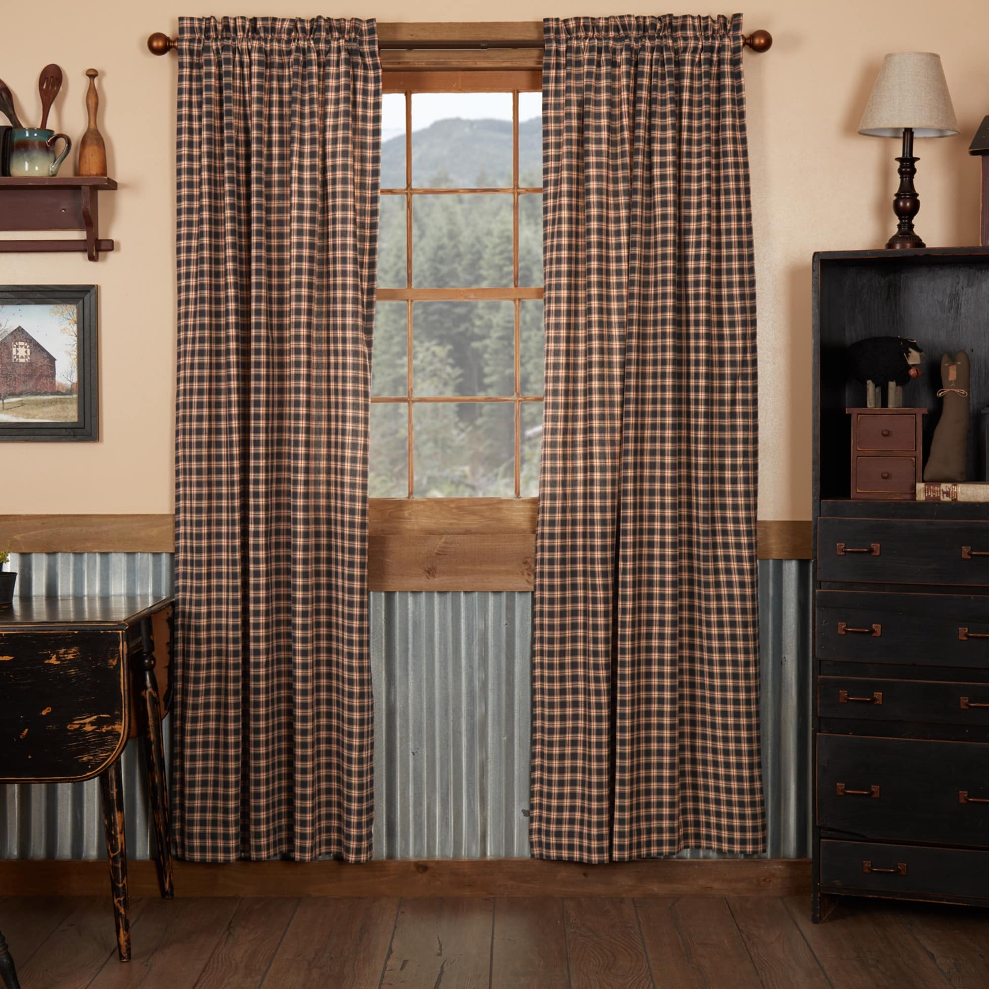 Bingham Star Panel Plaid Set of 2 84x40 - Panel 84x40