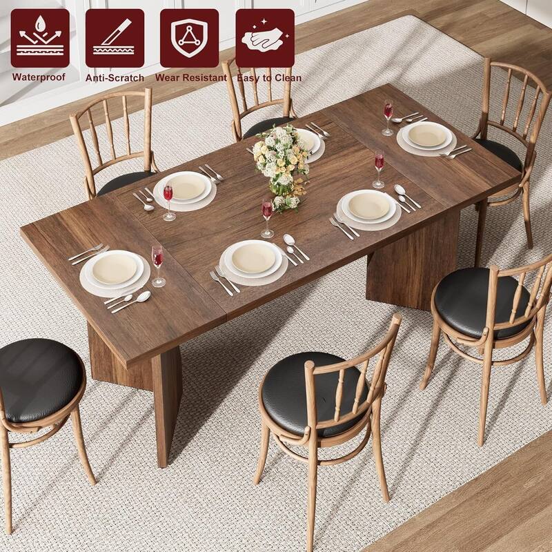 70.9" Kitchen Dining Table for 6 to 8 Dining Room, Office and Living Room (Only Table)