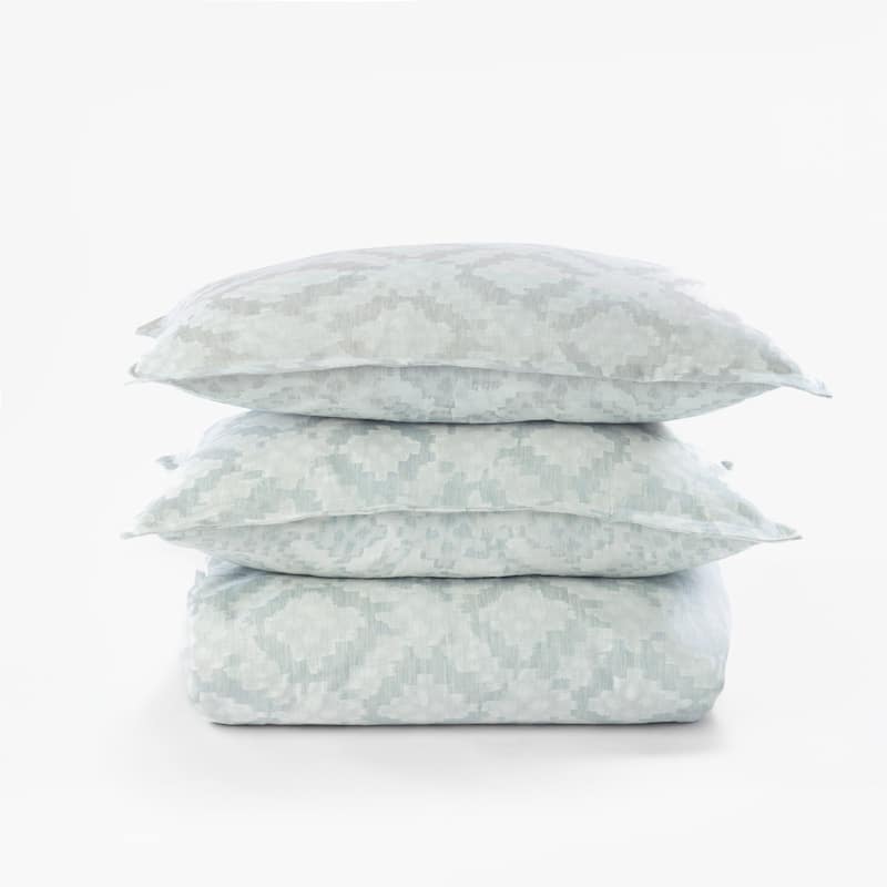 Dawson French Ikat Duvet Cover, Sea Glass - Seaglass - Queen