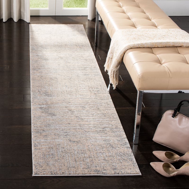 SAFAVIEH Invista Nazife Contemporary Rug - 2' x 8' Runner - Cream/Grey