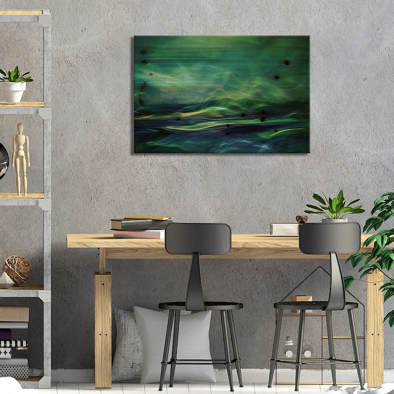 Northern Lights Print On Wood by Willy Marthinussen - Multi-Color