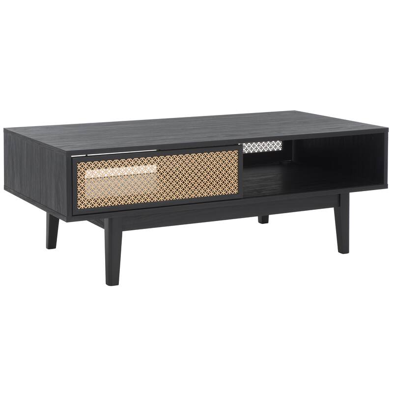 SAFAVIEH Zhuldyz 2 Door Coffee Table - 43" L x 22" D x 16" H - 43"Wx22"Dx16"H