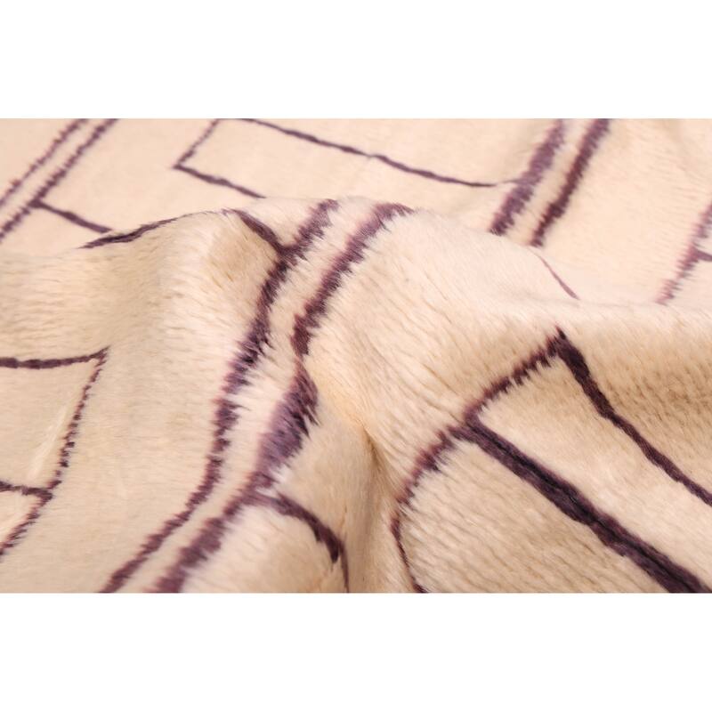 ECARPETGALLERY Hand-knotted Pak Finest Marrakesh Cream Wool Rug - 6'1 x 7'9