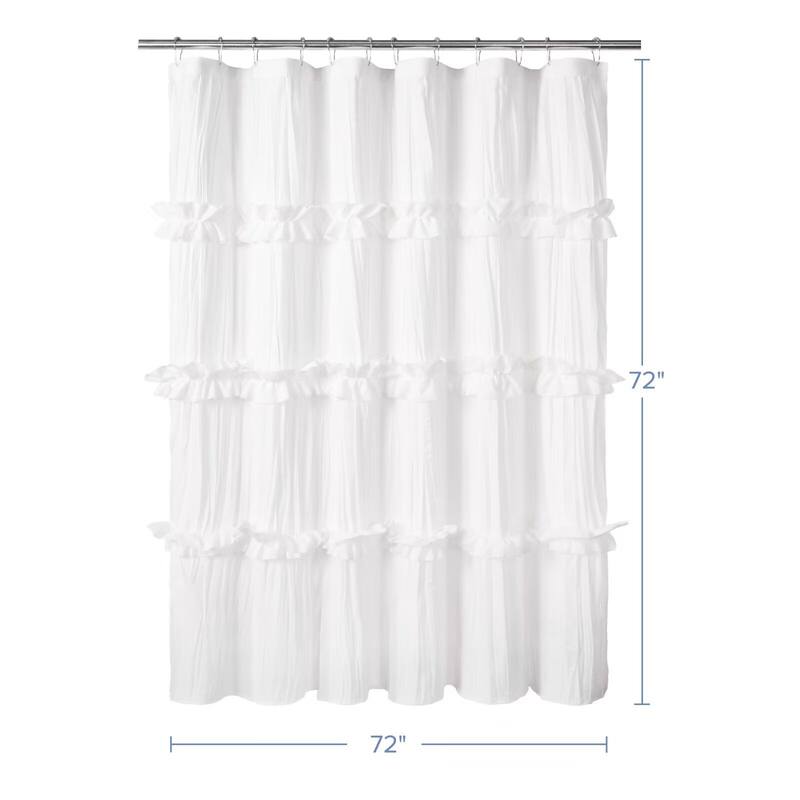 Recycled Ruffles and Pleats Shower Curtain