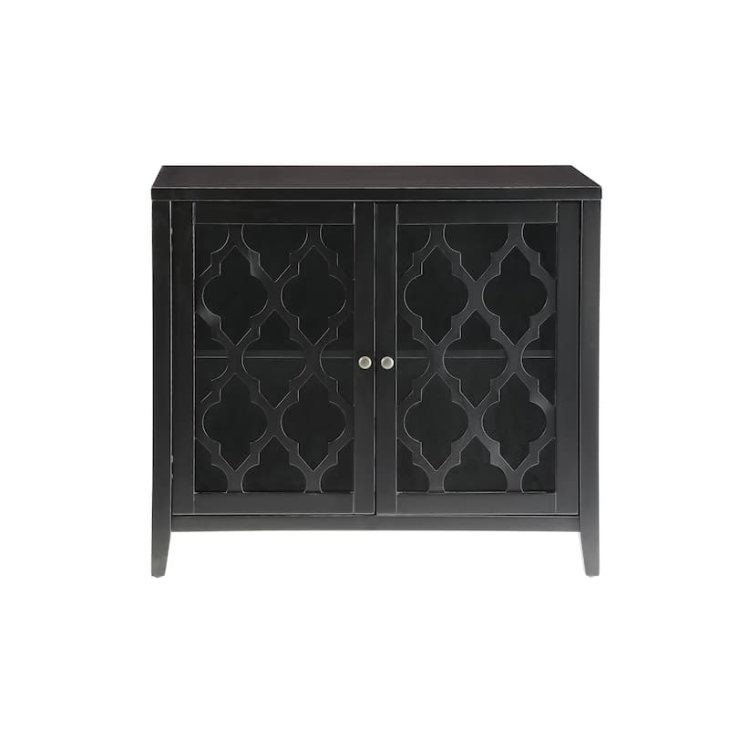 Black Finish Console Cabinet