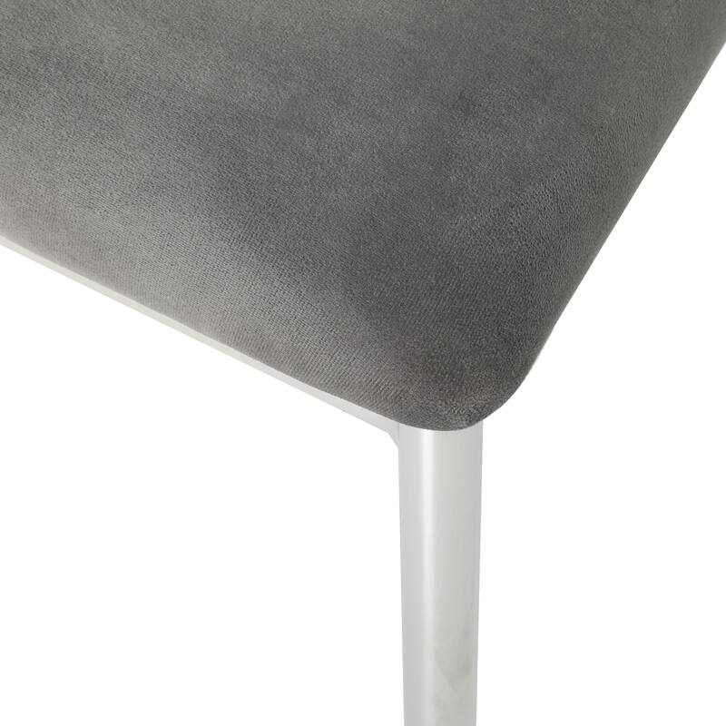 Modern Simple Velvet Dining Chair, Family Bedroom Stool Back Student Table Chair, Metal Chair Legs (Set Of 4)