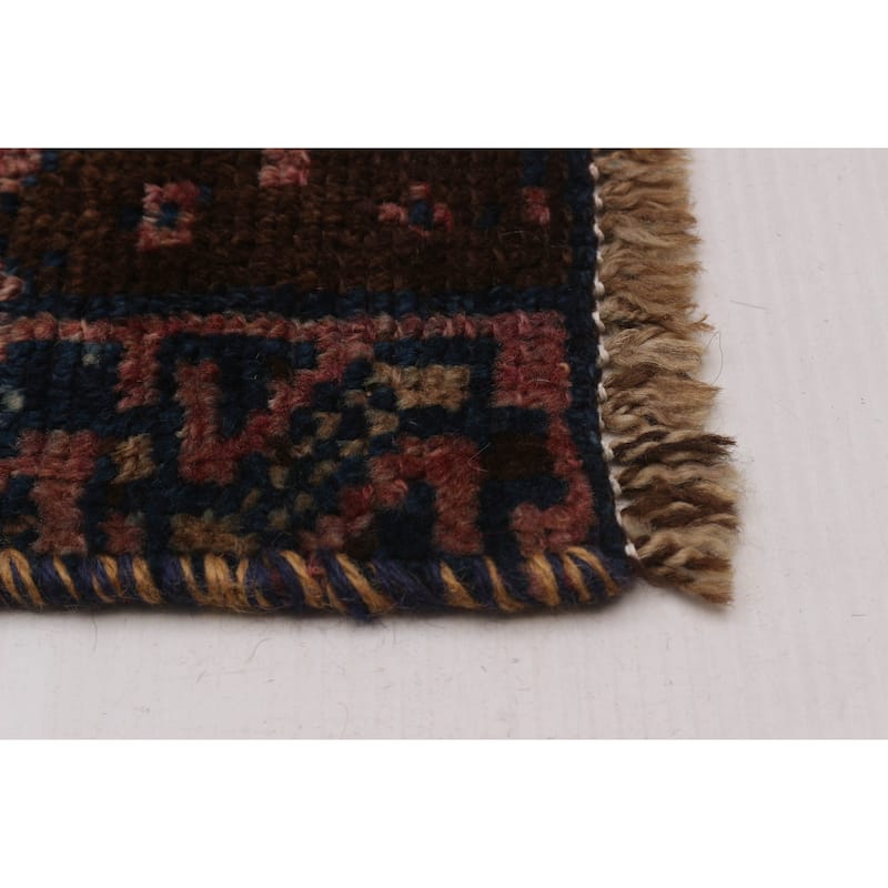 ECARPETGALLERY Hand-knotted Melis Vintage Brown Wool Rug - 4'3 x 12'0
