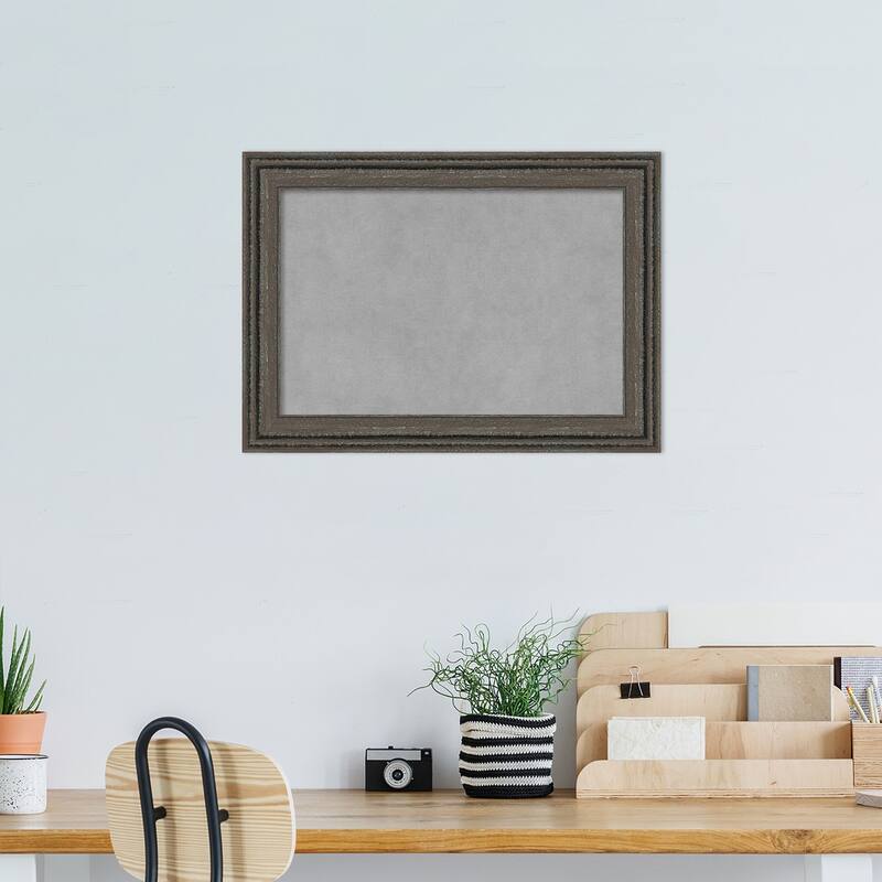 Amanti Art Upcycled Brown Grey Framed Magnetic Board