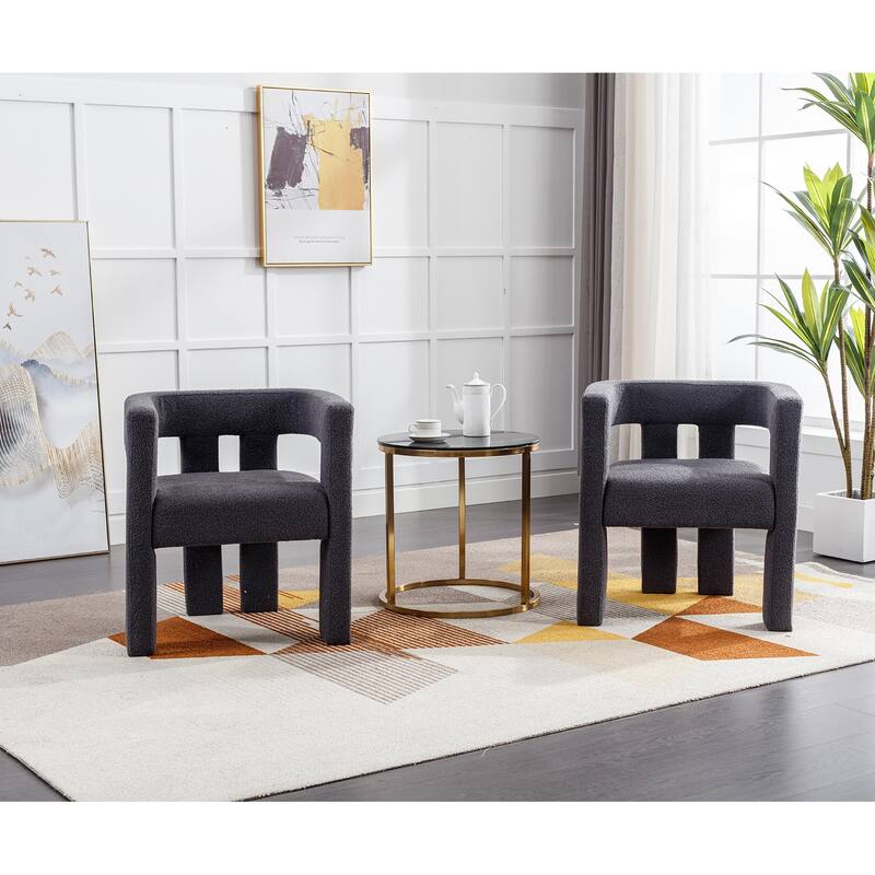 Fabric Upholstered Accent Dining Chair for Kitchen 2PCS