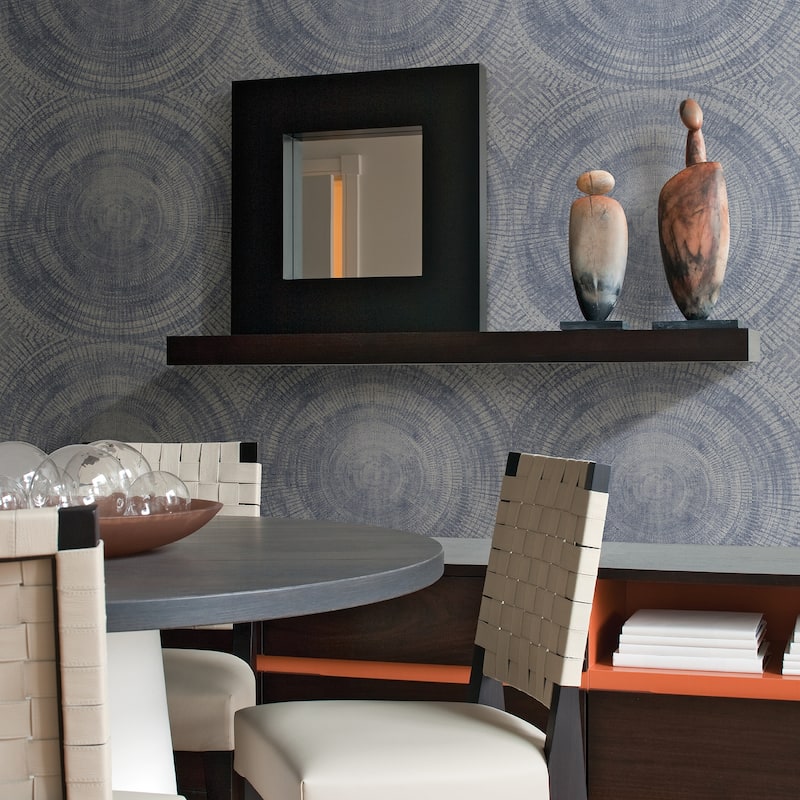 A-Street Prints Lalit Light Blue Medallion Wallpaper