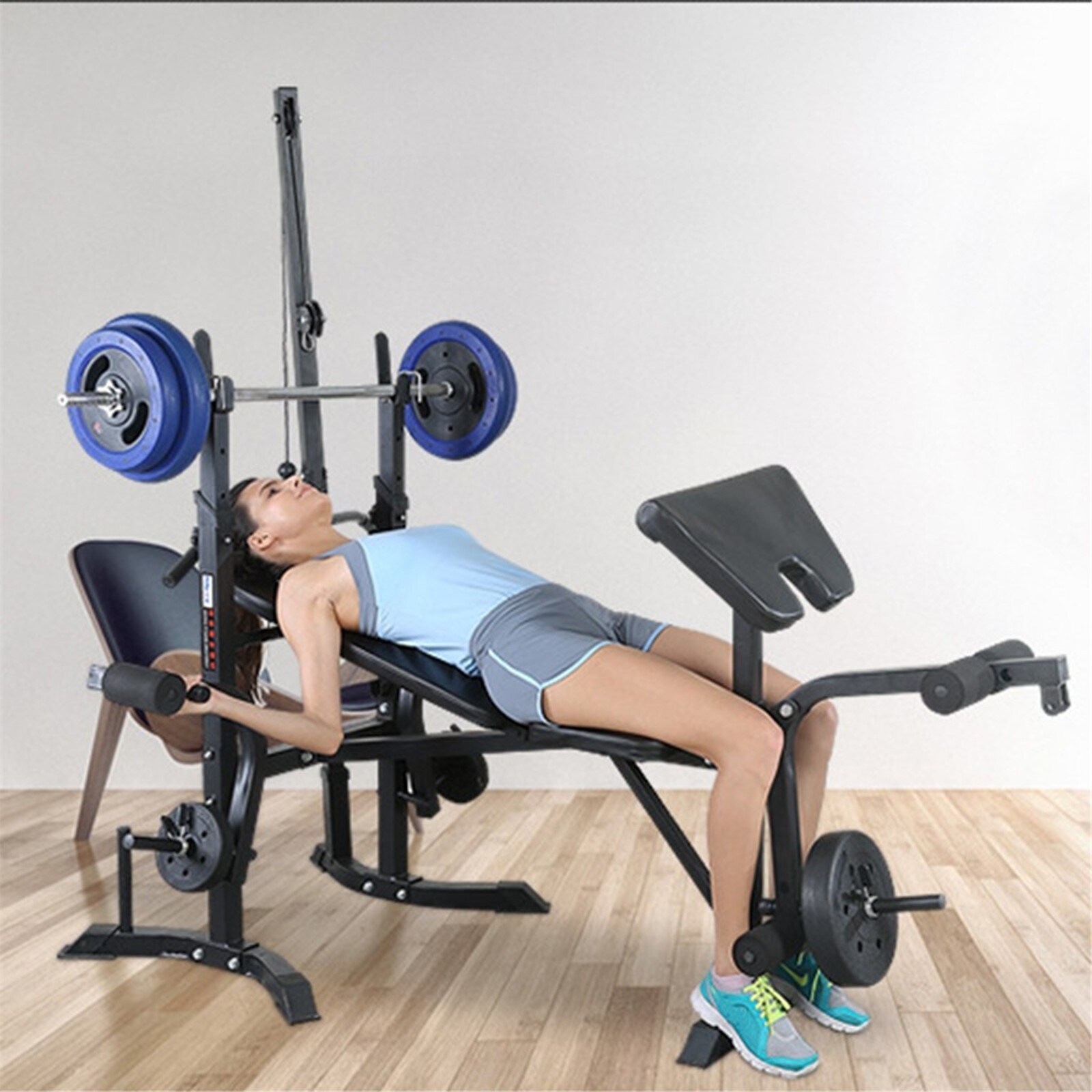 Weight-lifting Machine Fitness Equipment Multifunctional Weight-lifting Bed 