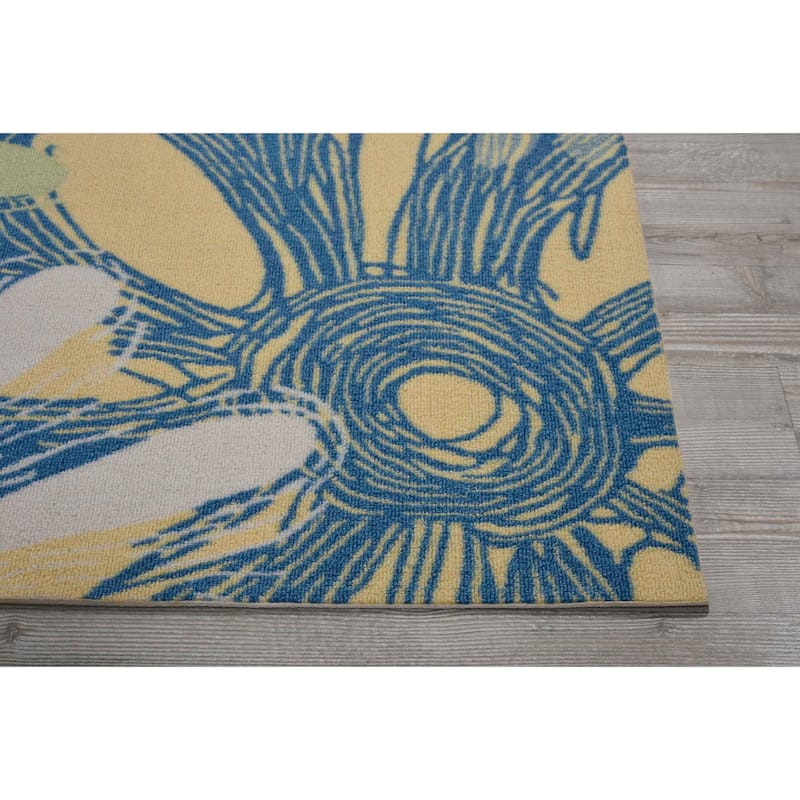 Ogunquit Indoor/Outdoor Abstract Floral Modern Rug by Havenside Home