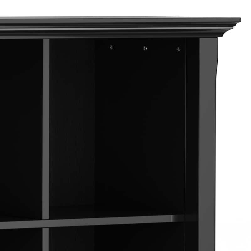 WYNDENHALL Normandy SOLID WOOD 57 inch Transitional 8 Cube Storage Sofa Table - 57"w x 15.75"d x 33"h