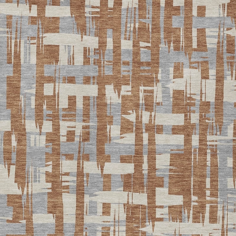 HomeRoots Striped Transitional Rectangle Outdoor Rug