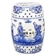 preview thumbnail 2 of 2, SAFAVIEH Ocean Jewel Chinoiserie Blue Ceramic Decorative Garden Stool