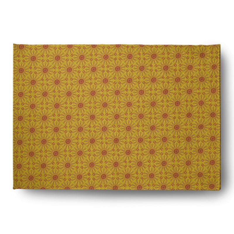 Sun Tile Rug - Mustard - 4' x 6'