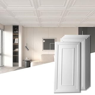 Art3d 3D PVC Drop Ceiling Tiles, 3D Wall Panels, 2x4 ft. (pack of 12)