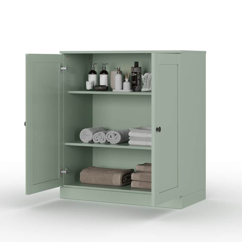 Palace Imports 100% Solid Wood 32" Bathroom Storage Cabinet with Shaker Doors and Adjustable Shelves