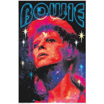 David Bowie Glitter Non Flock Blacklight Art Poster - 24 x 36 Inch