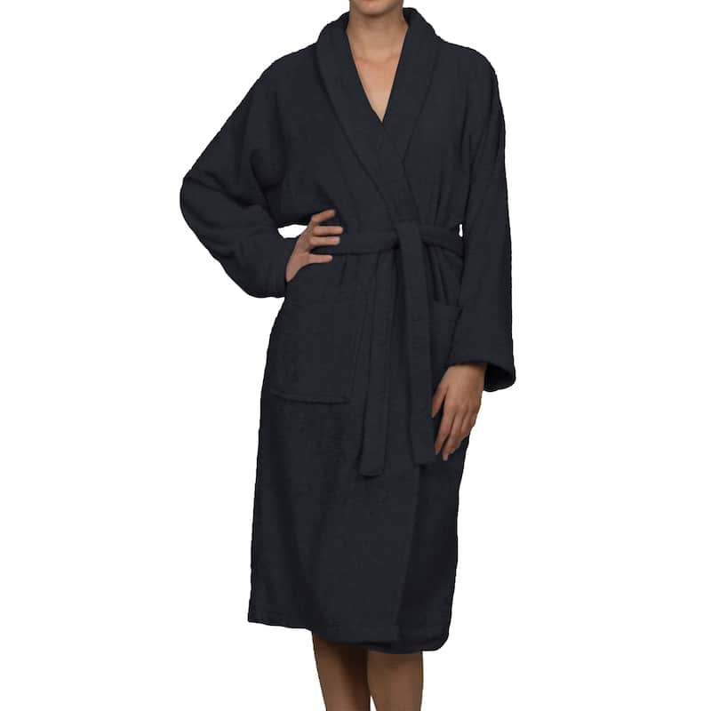 100% Cotton Soft Terry Adult Unisex Lightweight Bathrobe by Superior