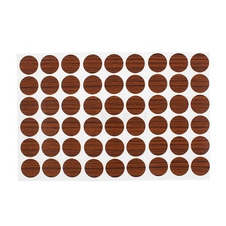 Home Office Plastic Self-adhesive Screw Hole Covers Caps Stickers Brown ...