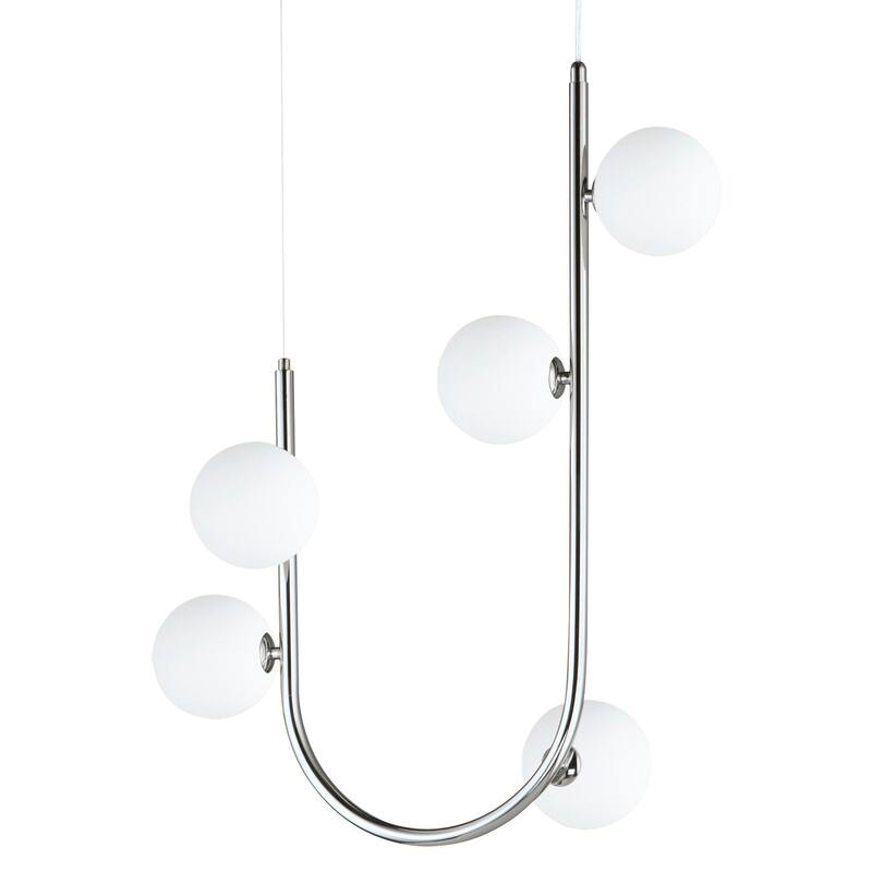 Studio M SM24905 Contour 5 Light 22" Wide LED Abstract Pendant by Nina - Polished Chrome