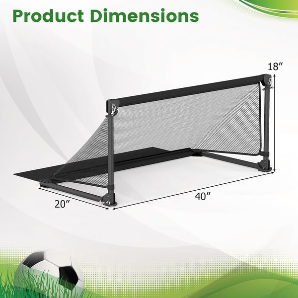 dimension image slide 0 of 3, Costway 4ft x 2ft/5ft x 2.5ft Portable POP Up Toddler Soccer Net with