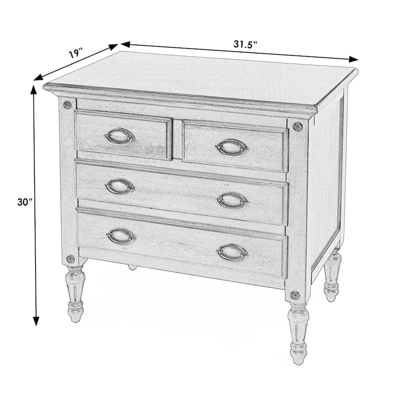Easterbrook 31.5 in. W Rectangular Wood 4-Drawer Accent Chest