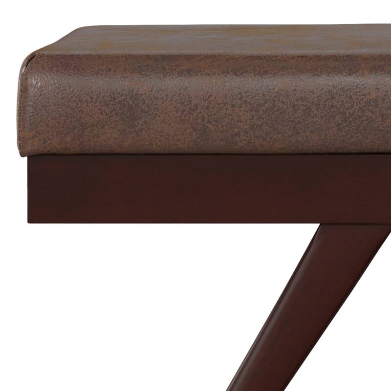 WYNDENHALL Nadine 48 inch Wide Mid Century Modern Rectangle Ottoman Bench