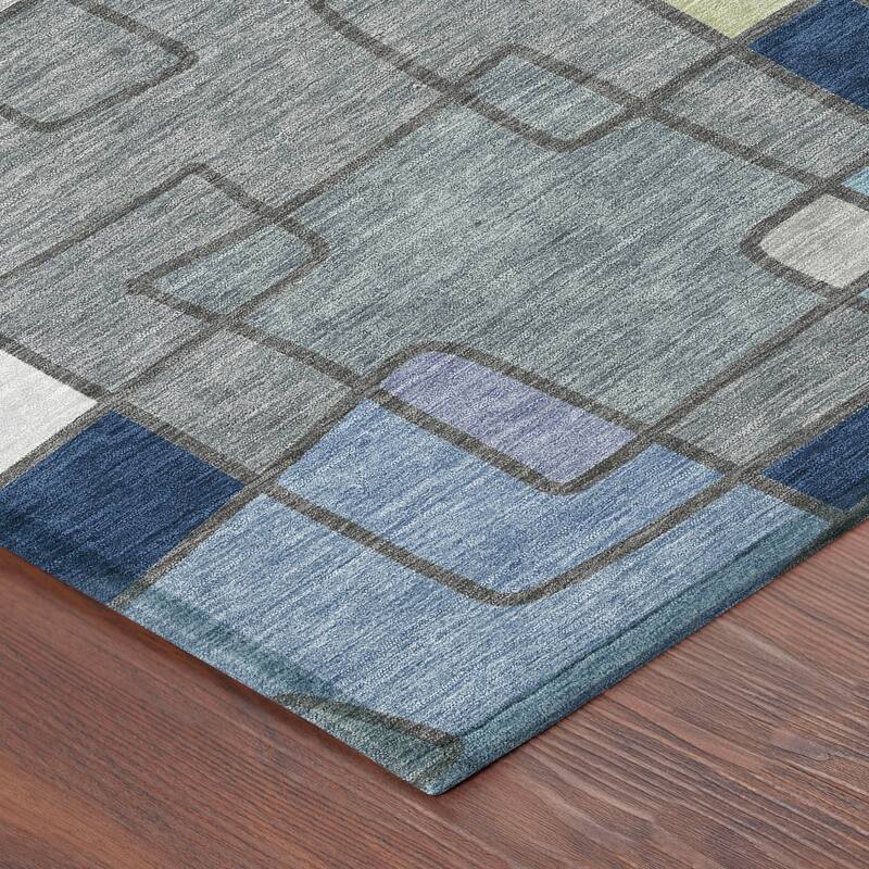 Machine Washable Indoor/ Outdoor Contemporary Prenner Chantille Rug
