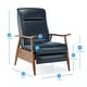 preview thumbnail 22 of 73, Sienna Upholstered Wood Push Back Recliner by Greyson Living