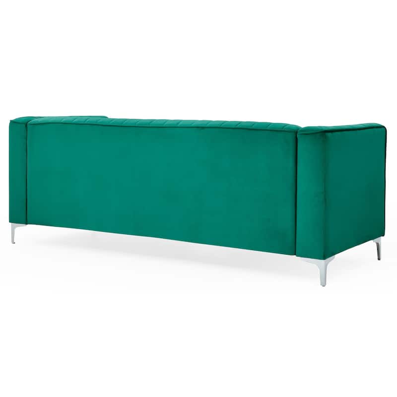 Delray Velvet Tufted Sofa