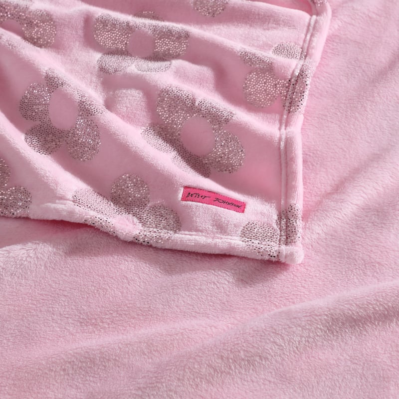 Betsey Johnson Printed Ultra Soft Plush Fleece Throw Blanket