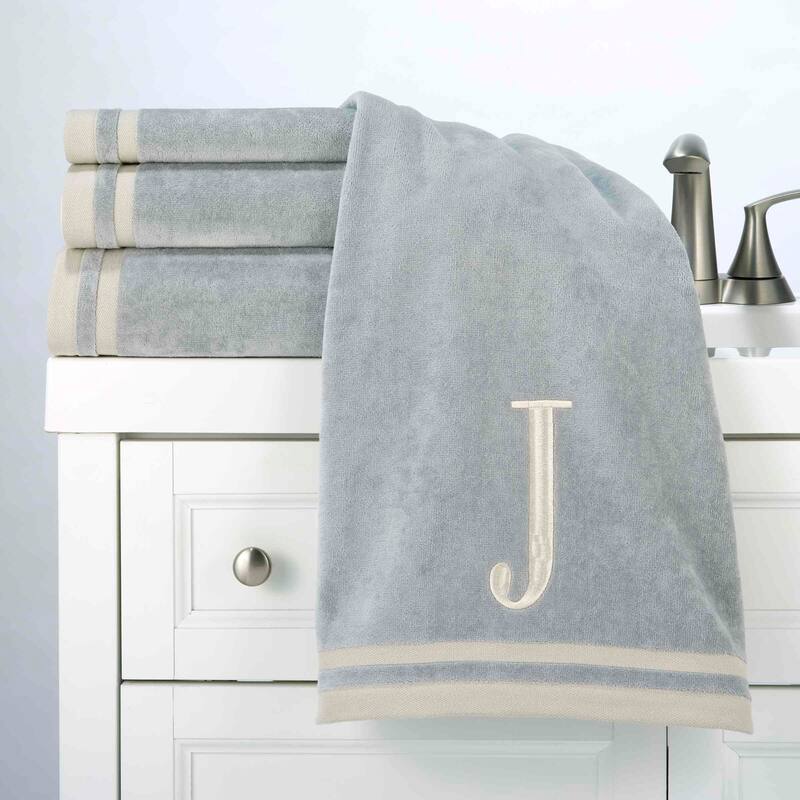 Avanti Linens GRY/IVR Monogram 5-Piece Towel Set