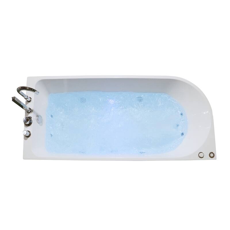 A&E Bath Ovid 67-inch Right-Hand Alcove Jetted Tub