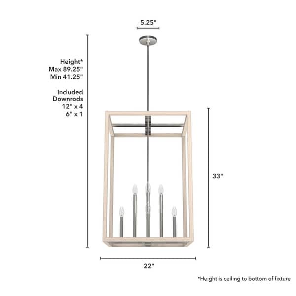 dimension image slide 1 of 5, Hunter Squire Manor Pendant - Foyer, Island, Dining Room - Candle, Cage, Modern Farmhouse, Lantern