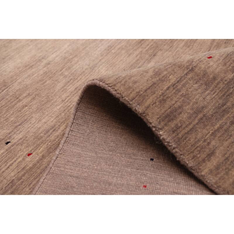 ECARPETGALLERY Hand Loomed Kashkuli Gabbeh Grey, Taupe Wool Rug - 5'3 x 7'4