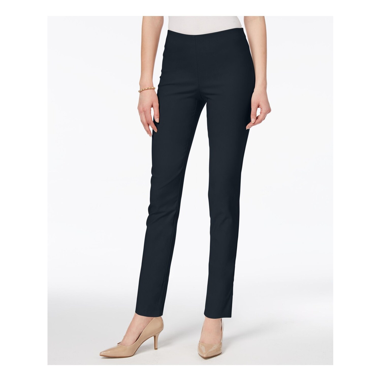 navy skinny work trousers womens