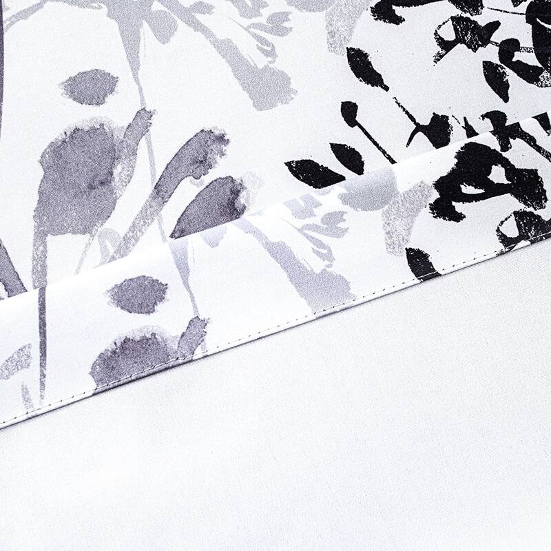 DriftAway Acacia Floral Blossom Watercolor Printed 100 Percent Blackout Thermal Insulated Window Curtain Valance